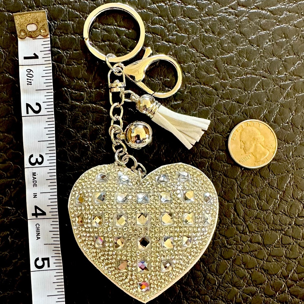 White Bedazzled Bag Charm